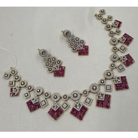 NAFJ Royal Look American Diamond Necklace Set