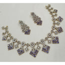 NAFJ Royal Look American Diamond Necklace Set