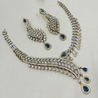 NAFJ Royal Look American Diamond Necklace Set