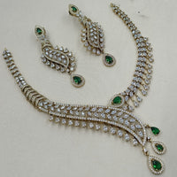 NAFJ Royal Look American Diamond Necklace Set