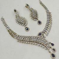 NAFJ Royal Look American Diamond Necklace Set