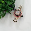 NAFJ Premium Polki Kundan And Meenakari Statement Ring