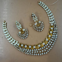 NAFJ Royal Sparkle American Daimond And Austrian Stone Necklace Set