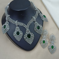 NAFJ Royal Sparkle American Daimond And Austrian Stone Necklace Set
