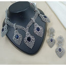 NAFJ Royal Sparkle American Daimond And Austrian Stone Necklace Set