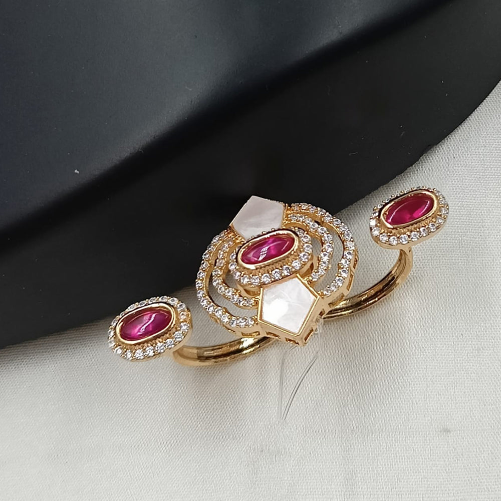 NAFJ Royal Pota Stone And Austrian Stone Statement Finger Ring