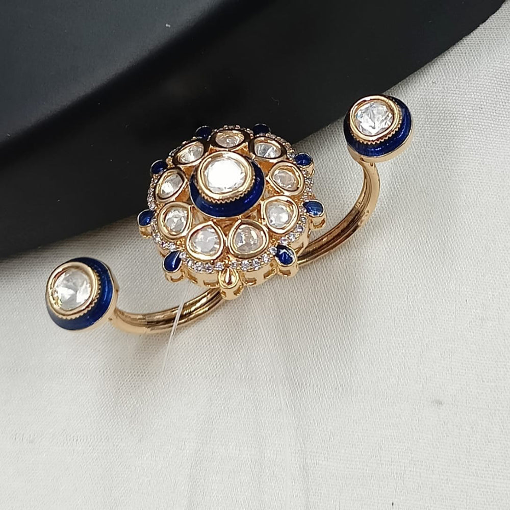 NAFJ Royal Pota Stone And Austrian Stone Statement Finger Ring