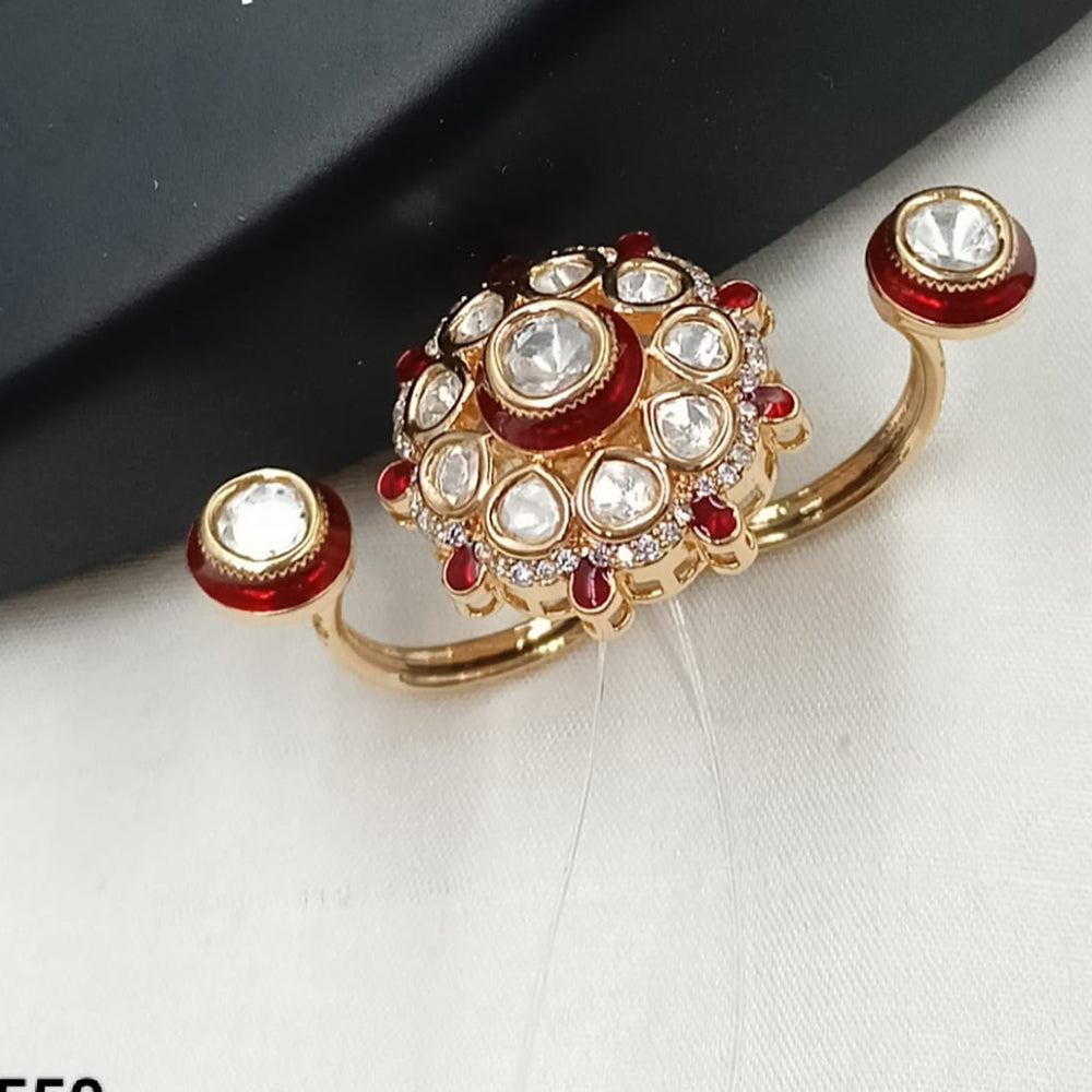 NAFJ Royal Pota Stone And Austrian Stone Statement Finger Ring