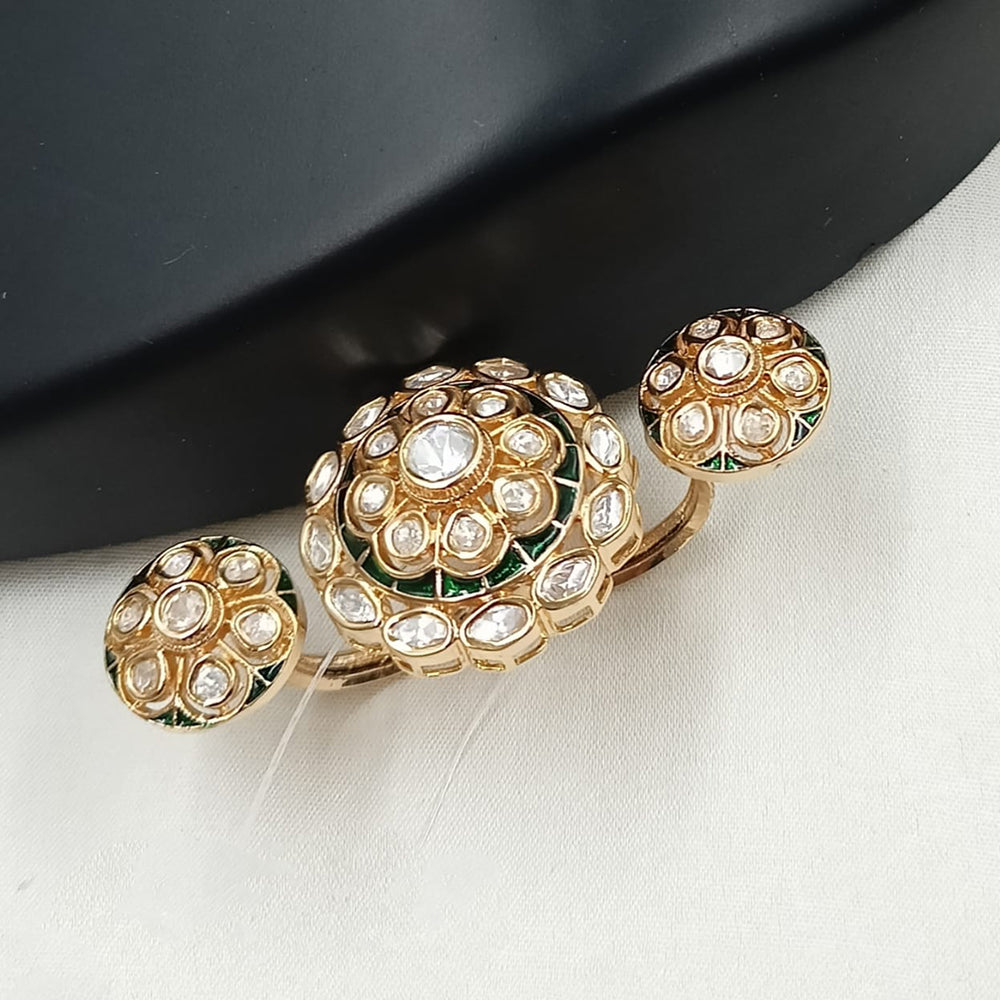 NAFJ Royal Pota Stone And Austrian Stone Statement Finger Ring