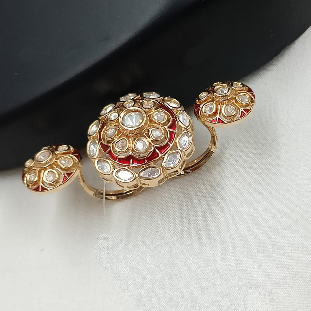 NAFJ Royal Pota Stone And Austrian Stone Statement Finger Ring