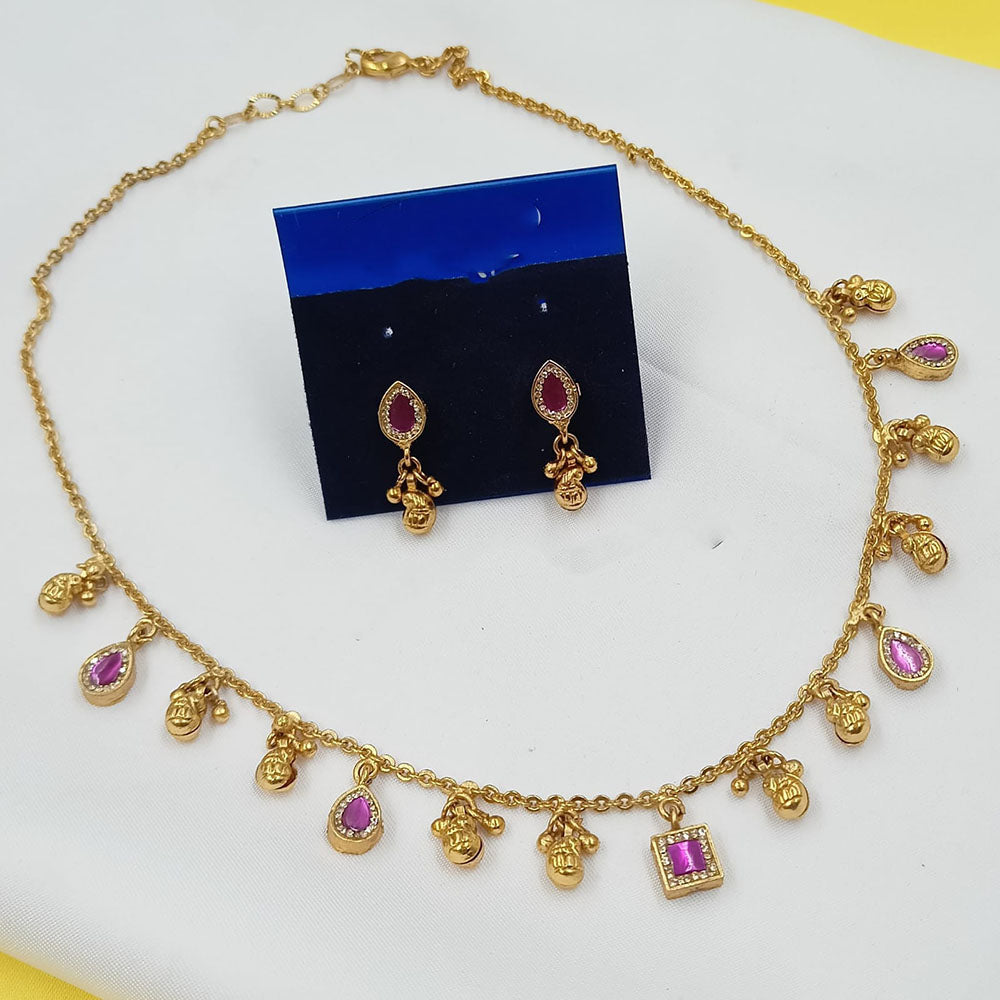 NAFJ Royal Pota Stone And Pearl Necklace Set
