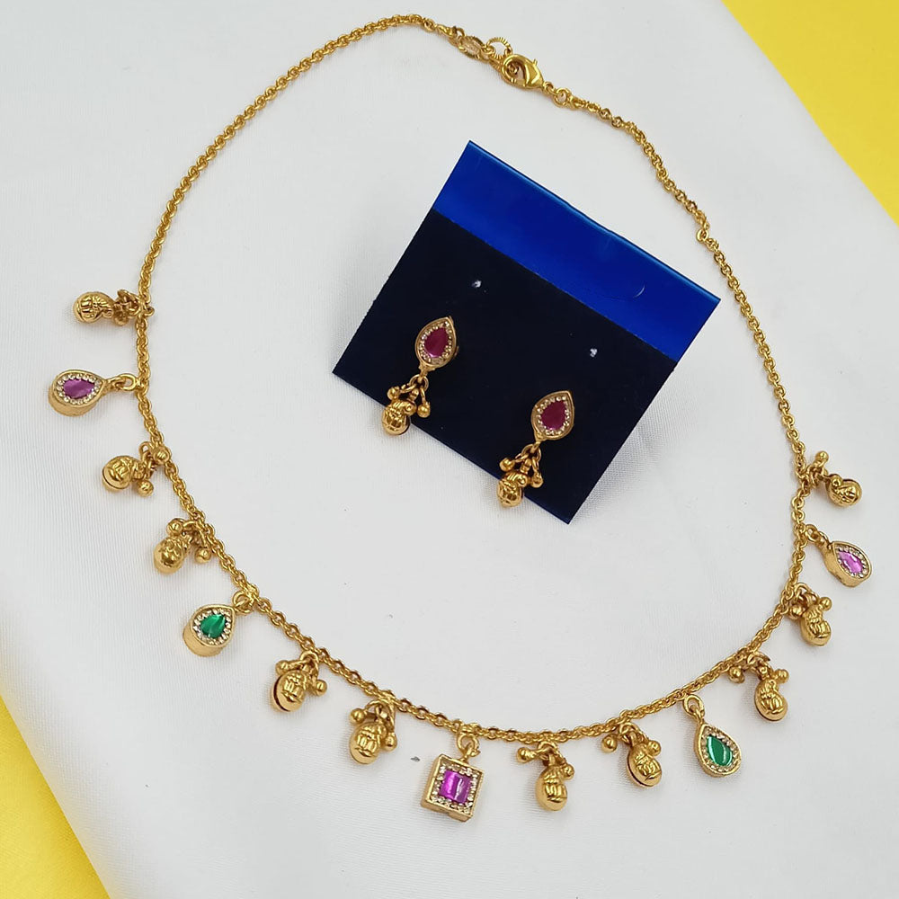 NAFJ Royal Pota Stone And Pearl Necklace Set