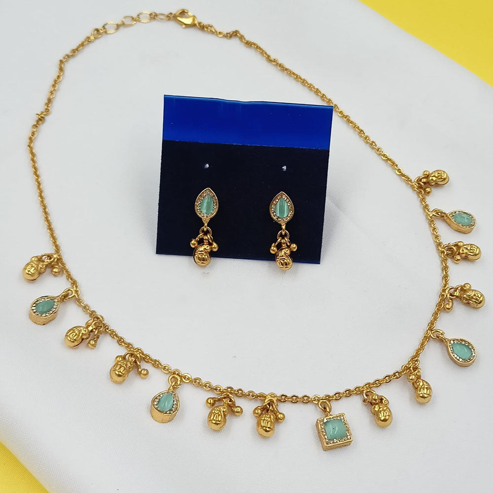 NAFJ Royal Pota Stone And Pearl Necklace Set