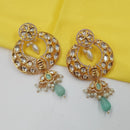 NAFJ Royal Look Polki Kundan Stone And Beads Dangler Earrings