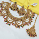 NAFJ Premium Pota Stone And Pearl Necklace Set