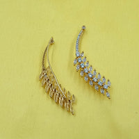 NAFJ Royal Look Austrian Stone Ethnic Earcuff Earrings