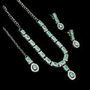 NAFJ Glamorous Crystal Stone Designer Necklace Set