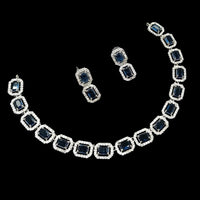 NAFJ Glamorous Crystal Stone And Austrian Stone Designer Necklace Set