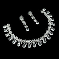 NAFJ Glamorous Crystal Stone Designer Necklace Set