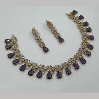 NAFJ Glamorous Crystal Stone Designer Necklace Set