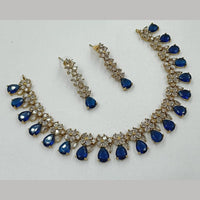 NAFJ Glamorous Crystal Stone Designer Necklace Set