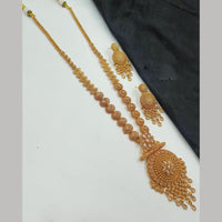 NAFJ Elegant Crystal Stone Long Necklace Set for Women