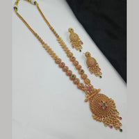 NAFJ Elegant Crystal Stone Long Necklace Set for Women