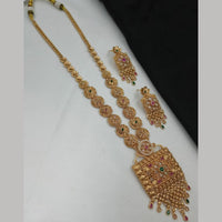 NAFJ Elegant Crystal Stone Long Necklace Set for Women
