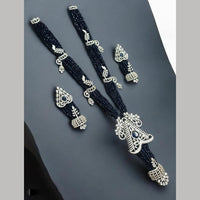 NAFJ Luxury Crystal Stone And Pearl Necklace Set for Women