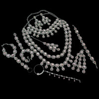NAFJ Grand Crystal Stone And Austrian Stone Pearl And Beads Dreamy Bridal Set