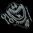 NAFJ Grand Crystal Stone And Austrian Stone Pearl And Beads Dreamy Bridal Set