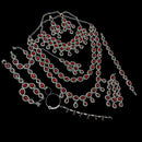 NAFJ Grand Crystal Stone And Austrian Stone Pearl And Beads Dreamy Bridal Set