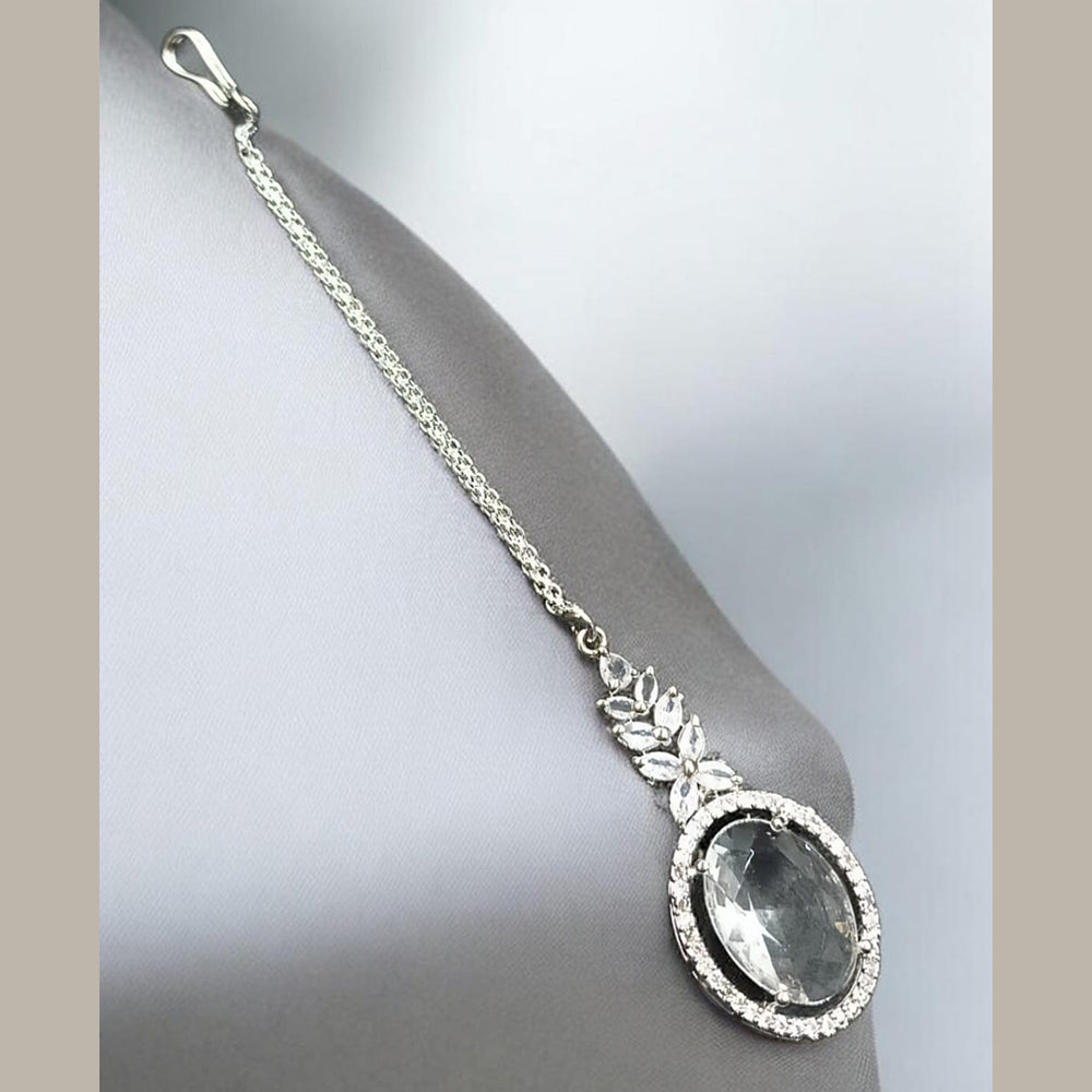 NAFJ Sparkling American Diamond Maangtikka