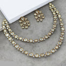 NAFJ Designer Polki Kundan Stone And Austrian Stone Necklace Set