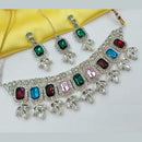 NAFJ Elegant Crystal Stone And Austrian Stone Choker Necklace Set