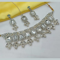 NAFJ Elegant Crystal Stone And Austrian Stone Choker Necklace Set
