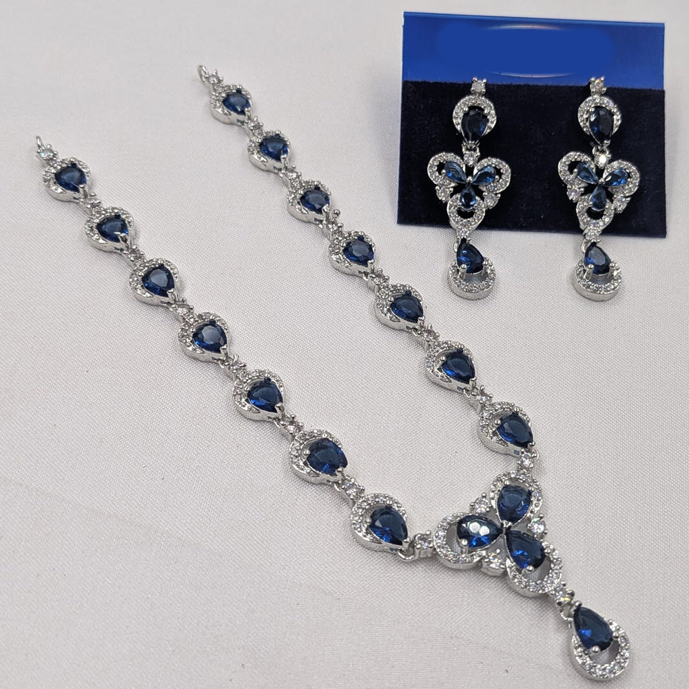 NAFJ Sparkling American Daimonds For Modern Elegance Necklace Set