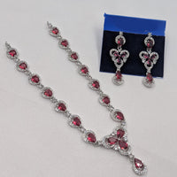 NAFJ Sparkling American Daimonds For Modern Elegance Necklace Set