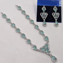 NAFJ Sparkling American Daimonds For Modern Elegance Necklace Set