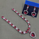 NAFJ Sparkling American Daimonds For Modern Elegance Necklace Set