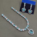 NAFJ Sparkling American Daimonds For Modern Elegance Necklace Set