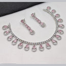 NAFJ Sparkling American Daimonds For Modern Elegance Necklace Set