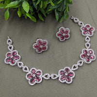 NAFJ Sparkling American Daimonds For Modern Elegance Necklace Set