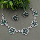 NAFJ Sparkling American Daimonds For Modern Elegance Necklace Set