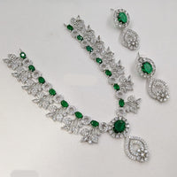 NAFJ Sparkling American Daimonds For Modern Elegance Necklace Set