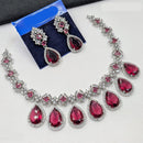 NAFJ Sparkling American Daimonds For Modern Elegance Necklace Set