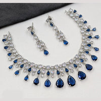 NAFJ Sparkling American Daimonds For Modern Elegance Necklace Set