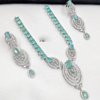 NAFJ Sparkling American Daimonds For Modern Elegance Necklace Set