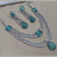NAFJ Sparkling American Daimonds For Modern Elegance Necklace Set