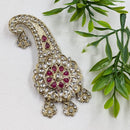 NAFJ Royal Groom Kundan Stone Brooch For Men Kalangi (Safa \ Padgdi)